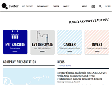 Tablet Screenshot of evotec.com